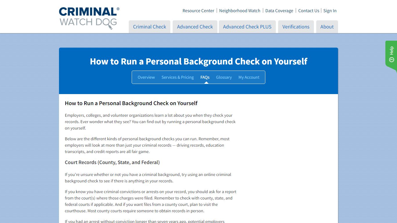 Personal Background Checks: How Do You Run One? - CriminalWatchDog